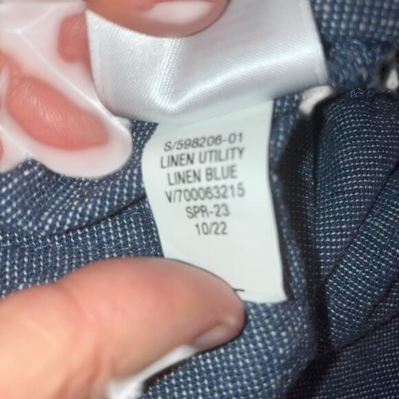 NWT Men’s Gap Blue Linen Utility Pant -size 36w 36l - Picture 9 of 13